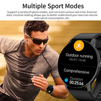 2022 inteligentny zegarek mężczyźni kobiety w pełni dotykowy ekran Sport zegarek do Fitness człowiek IP67 wodoodporny Bluetooth dla Android IOS inteligentny zegarek mężczyzn 3